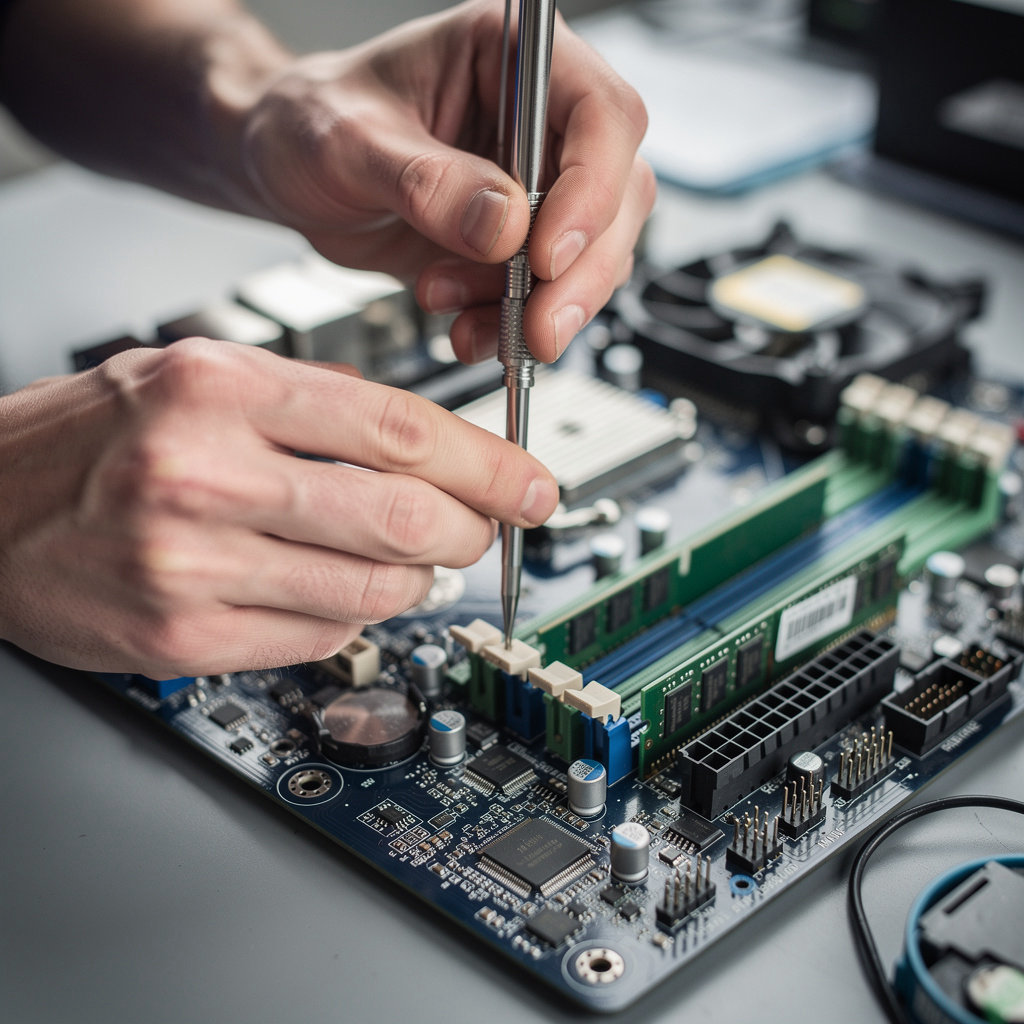 Computer Depot technician performing expert hardware repair and diagnostics in San Diego